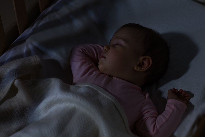 Baby Sleeping On The Bed / Adorable Baby Sleeping At Night. Litt